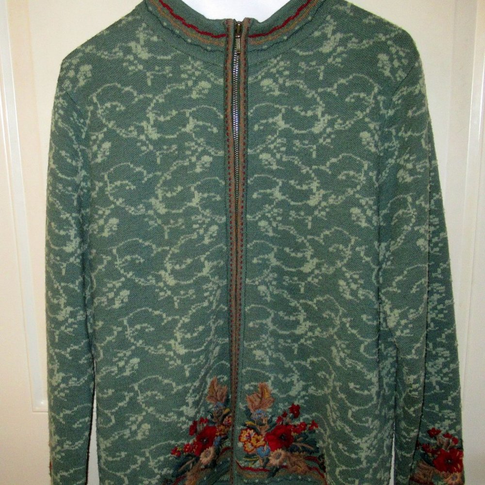 Pendleton Sweater Lined Cardigan Double Front Zip - image 1